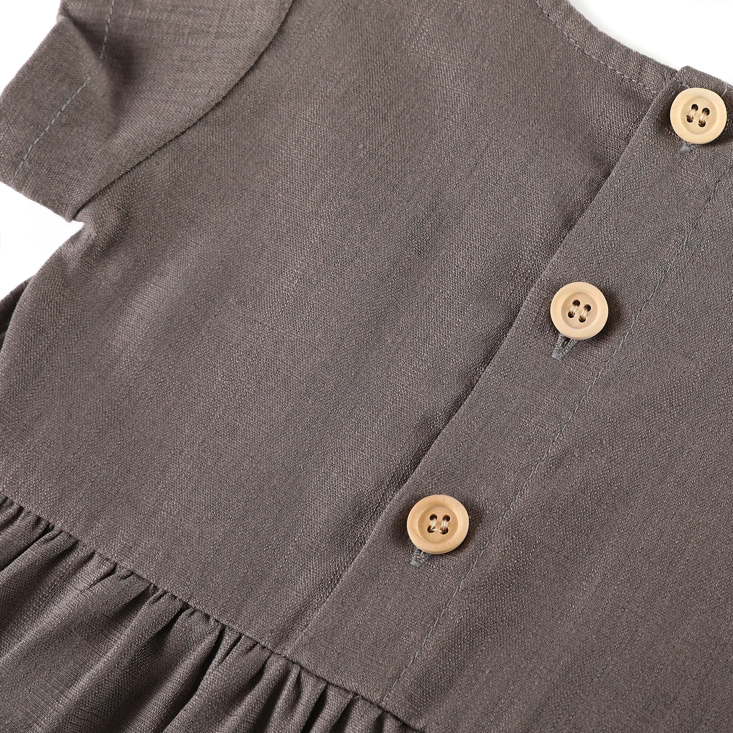 Summer Cotton Linen Boutique Dresses Little Girl Toddler Dress Baby Breathable Girls Clothes Dresses