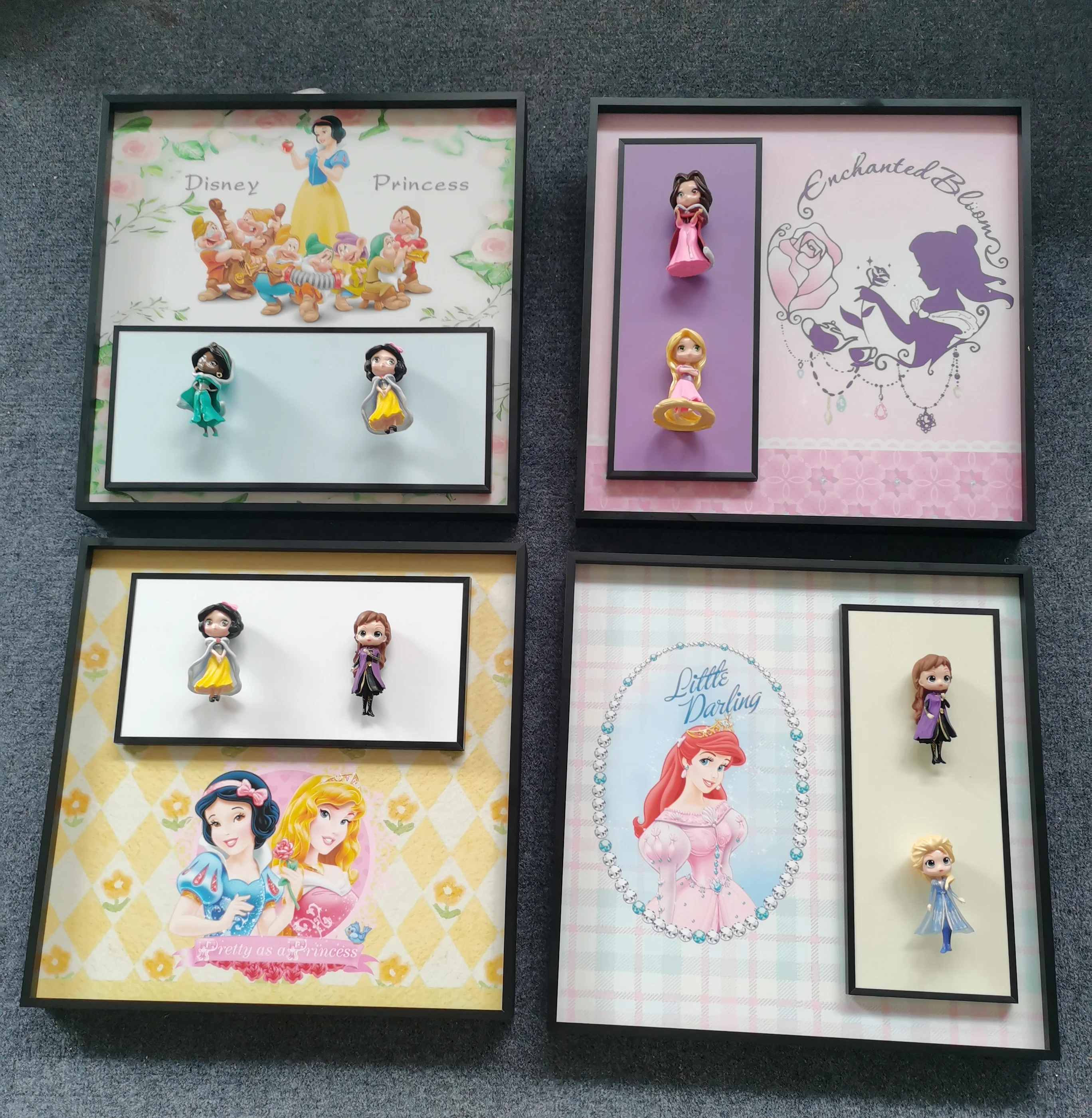 Girls Room Ballet Dance Pictures 3D Wall Decoration Bedroom Framed Canvas Wall Art Paintings