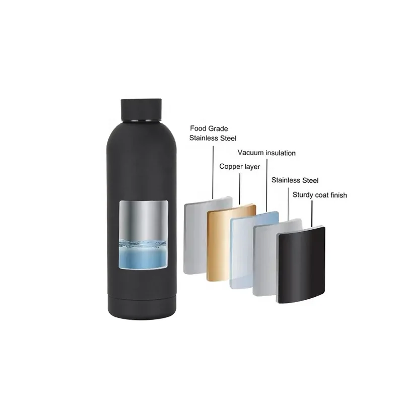 Beauchy 2024 Hot New 500ml 304 Stainless Steel Water Bottle Mug Sports Outdoor Ftiness Flask Insulation Portable Travel Cup