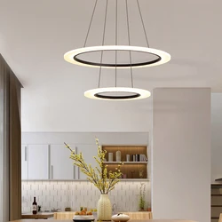 Acrylic Round modern Luxury Home decoration Rings LED Ceiling Pendant Lights for dining room