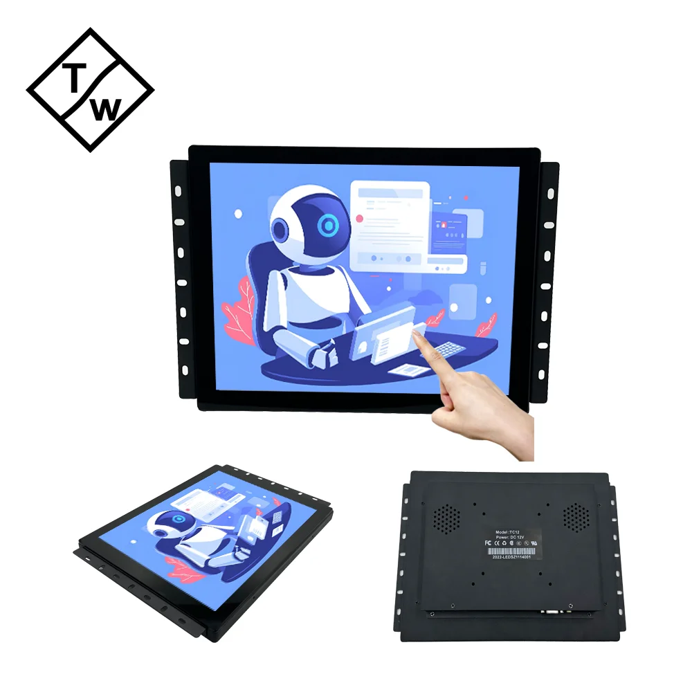 TC12 Multi Touch Screen 1000 Nits 12 inch LCD Monitor Open Frame Display Embedded Panel