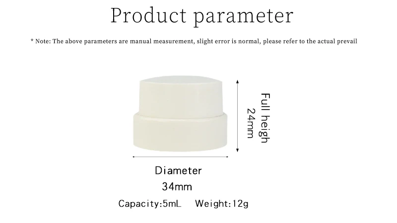 Wholesale 5ml white PP plastic cream jar UV gel jar nail polish container Body Lotion jar for skincare cream sample