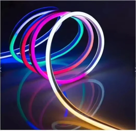 Волшебный цвет 6*12 мм Силиконовые пиксельные светодиодные неоновые Гибкие водонепроницаемые IP67 RGB IC полосы 24 В с WS2811 DMX512 16703 пикселей