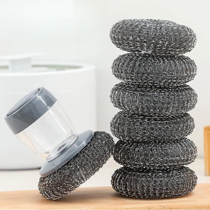 Automatic Liquid Dispenser Pot Dish Washing Brush Cleaner Palm Sponge Dish Cleaning Brush  Kitchen Soap Dispenser Brush