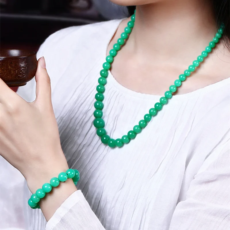 ArthurGem Genuine Top Quality Australian Jade Gemstone Bracelet Natural Healing Stone Australian Jade Bracelets for Women Men