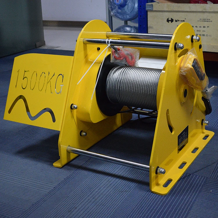 electric portable boat trailer crane wire rope winch cable mineria winches