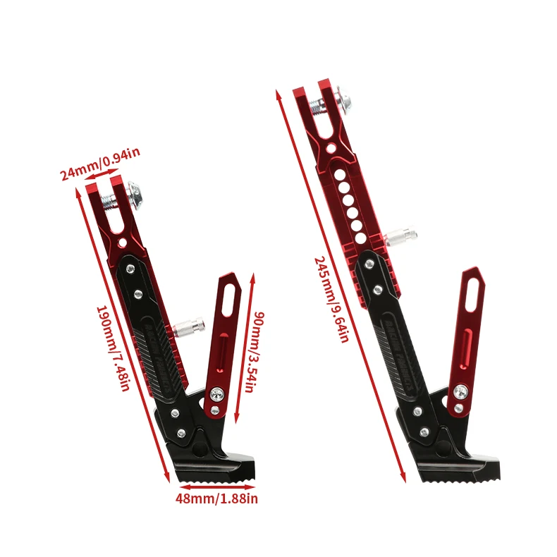 Motorcycle Modified Aluminum Alloy Adjustable Parking Side Support Frame Motorcycle Kickstand CNC Foot Side Stand