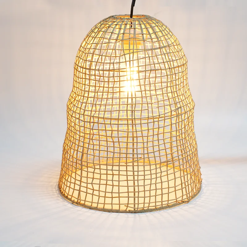 Best Selling Plastic RATTAN Wicker Lamp Cover Chinese Style Tea House Hanging Lamp