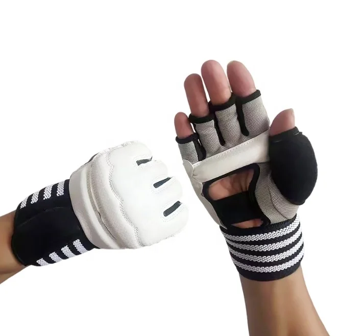 Taekwondo Hand Protectors WTF martial arts Gloves Half Finger Hand Guard Gloves