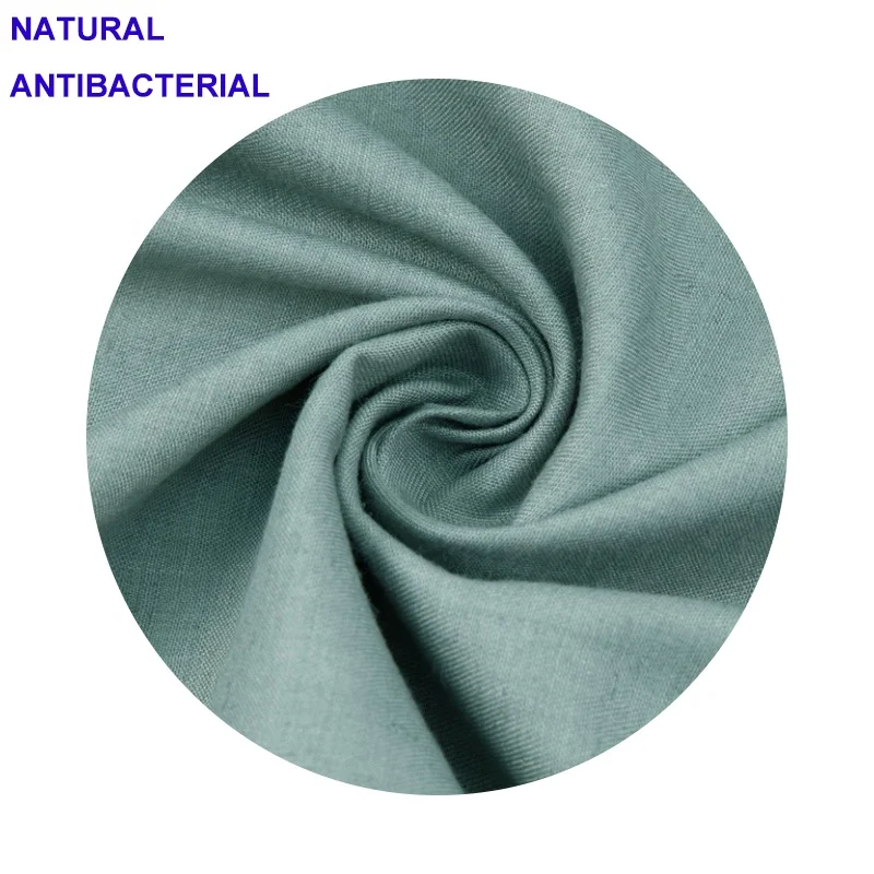 Anti-microbial Organic Linen Silver Fiber Mixed Artemisinin Antibacterial Woven Fabric