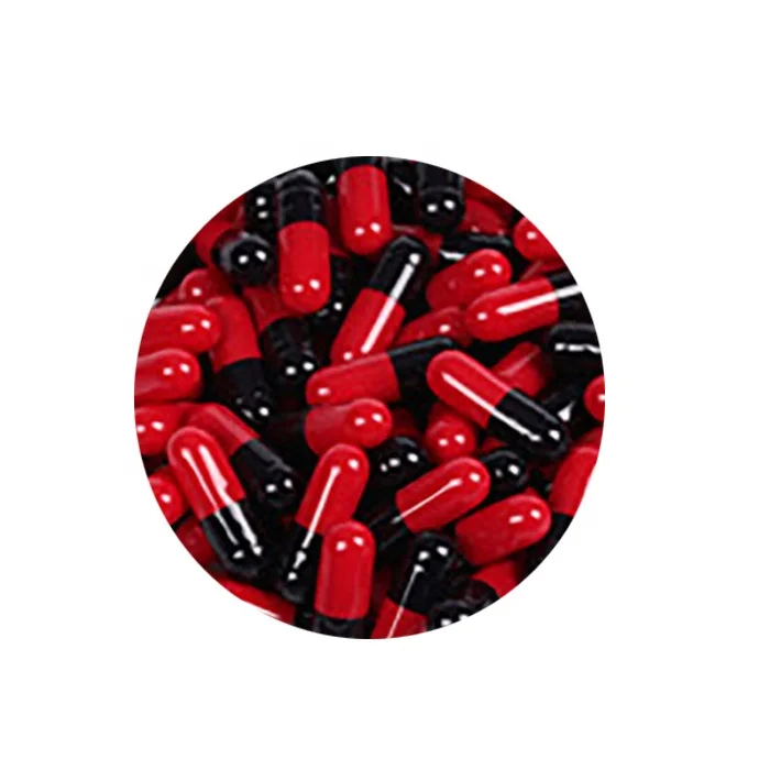 Empty veggie capsule size 1# gelatin capsules 00 0 1 2 3 4 red and black printed logo design on colored