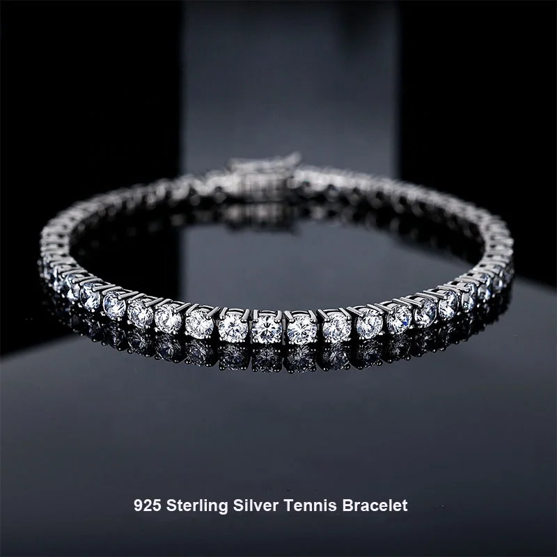 wholesale ladies 925 VVS moissanite Tennis bracelet Sterling silver joyeria plata custom fine jewelry moissanite bracelet women
