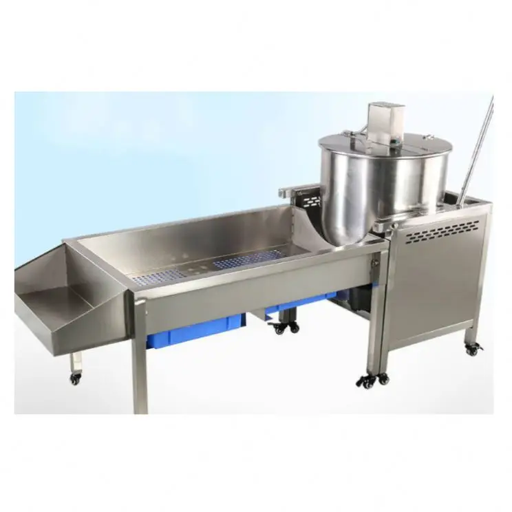Industrial Gourmet Popcorn Making Machine Commercial Automatic Gas Popcorn Machine with trolley
