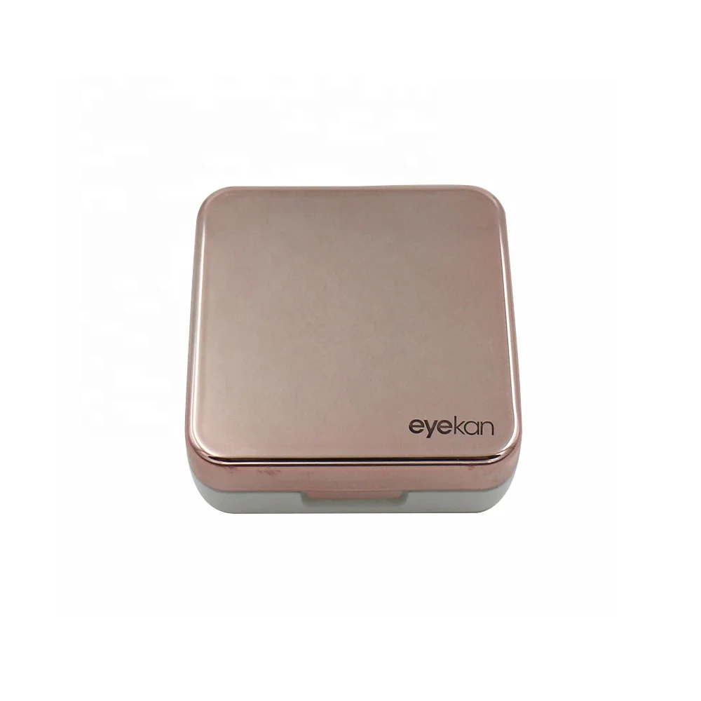 High quality reflective Cover contact lens case with mirror color contact lenses box