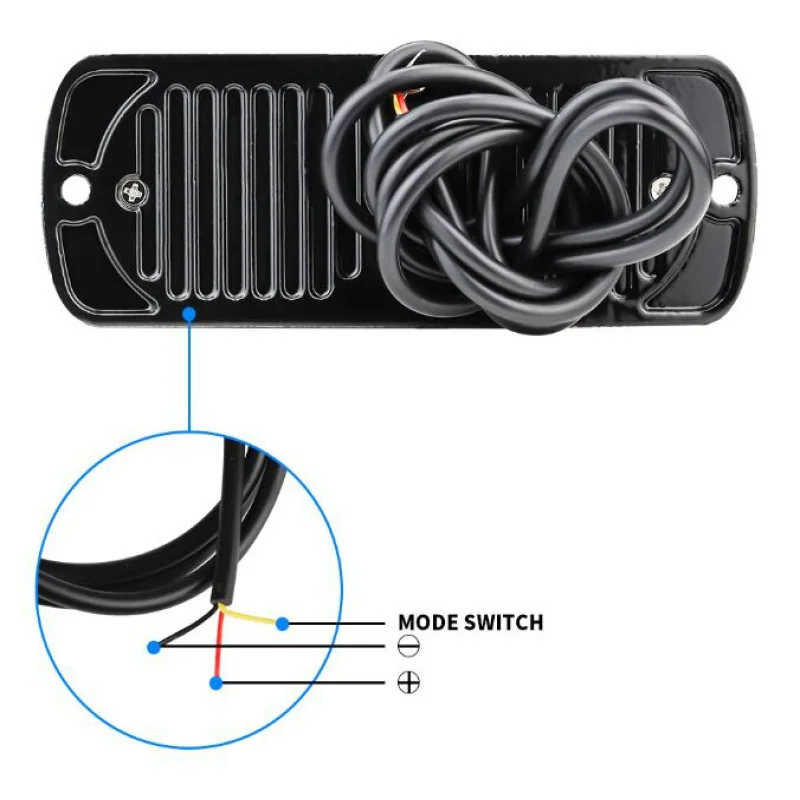 AlcantaLED New 4PCS 12LED Soft Light Flash Recovery Strobe Car Emergency Warning Light 12V 24V 36W Waterproof