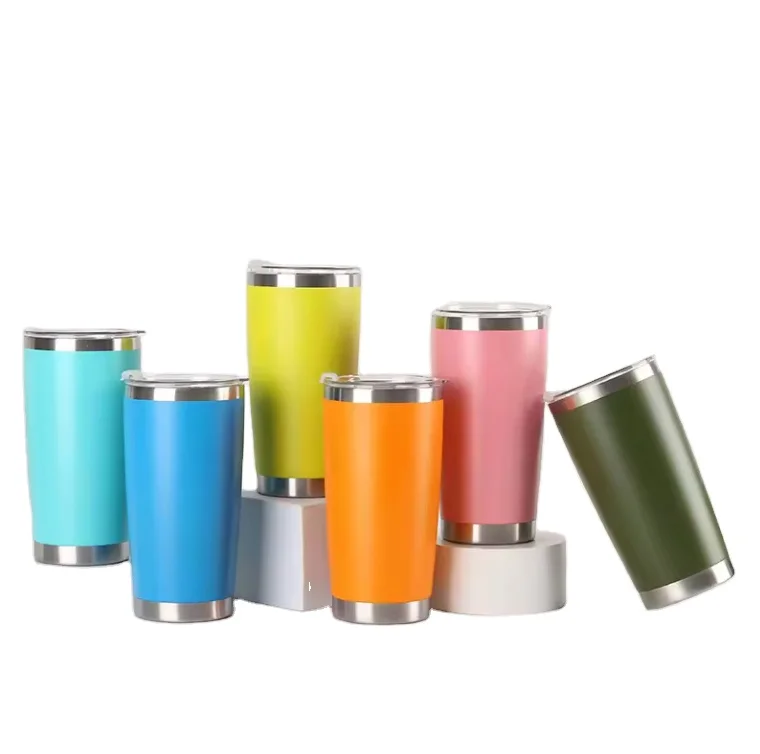 Stainless Steel Tumbler Bulk with Lid Vacuum Double Wall Insulated Travel Coffee Mug with Free Spare Parts