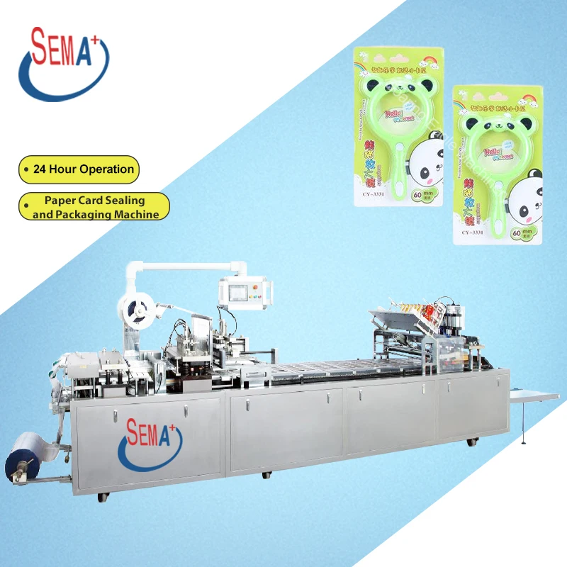 Heat sealed blister cardboard linear for plaything high speed automatic factory price for toy packing