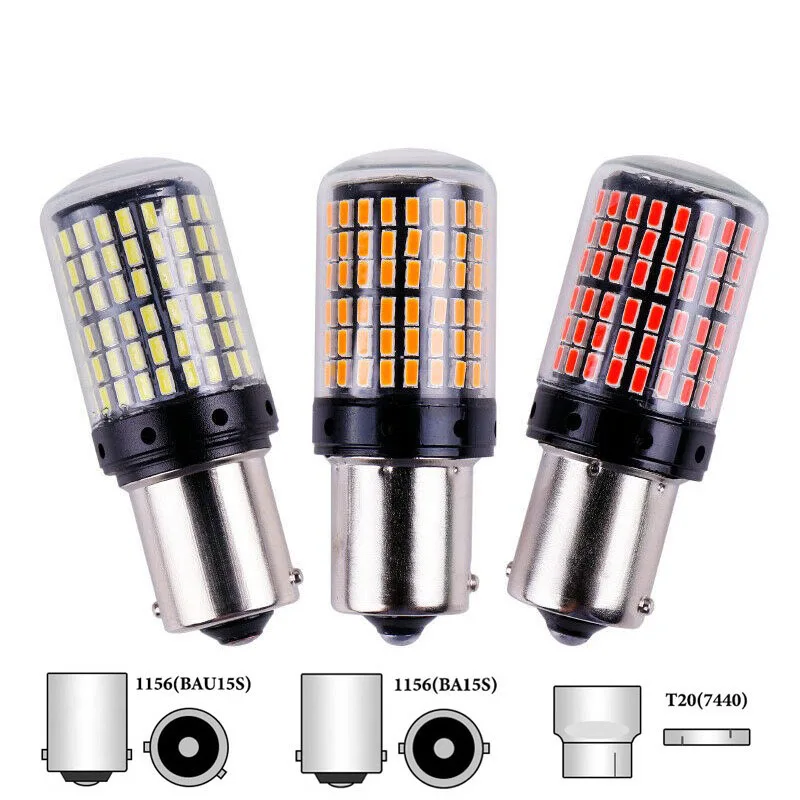 extra high led light support for car T20 7440 w21w 3014 4014 144 SMD 7443 1156 BA15S 1157 BAY15D for led turn signal lights bulb