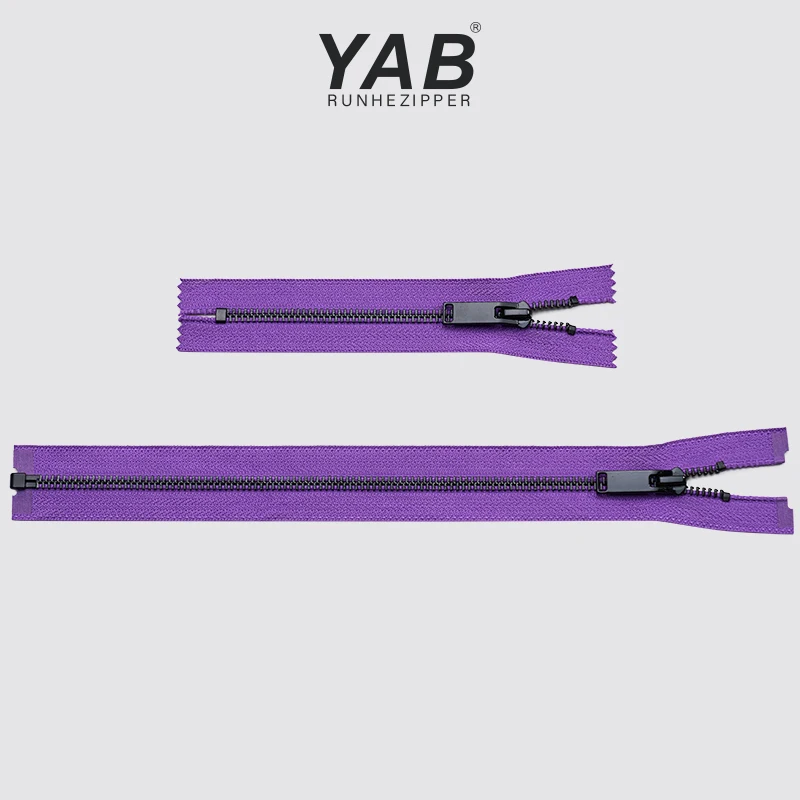YAB Bulk Buying Open-End Long Chain Y Teeth Fashion Metal Aluminum Zippers