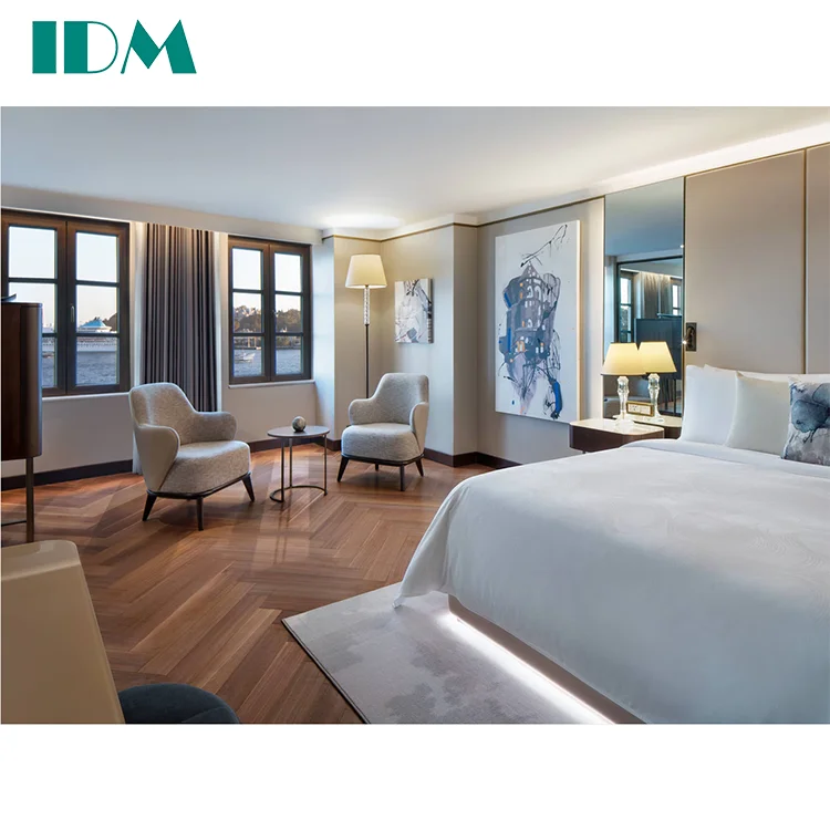 IDM-A76 Custom Made Luxury Exquisite Hotel Bed Furniture 5 Star Hotel Bedroom Furniture Set