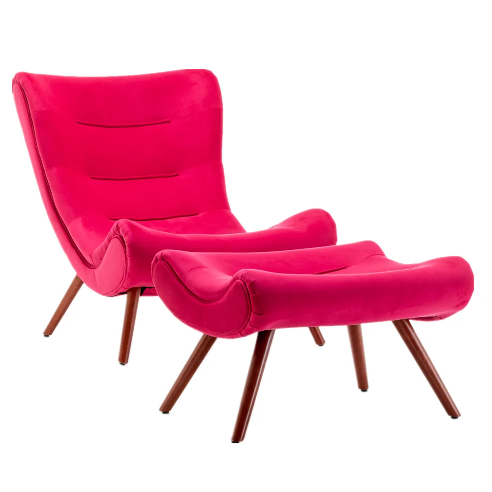 Modern Fabric Occasional egg chair with ottoman fireside  Accent Chair with Footstool,lounge chair with ottoman for living room