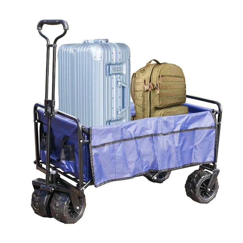 
Outdoor push beach trolly folding wagon Collapsible Utility Trolley garden cart 