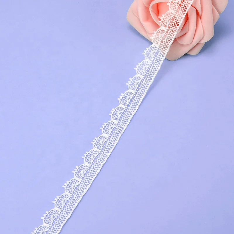 2023 New Decoration Custom Wholesale Factory Price Cotton Embroidery Wedding Lace Bridal Eyelet Guipure Lace Tape