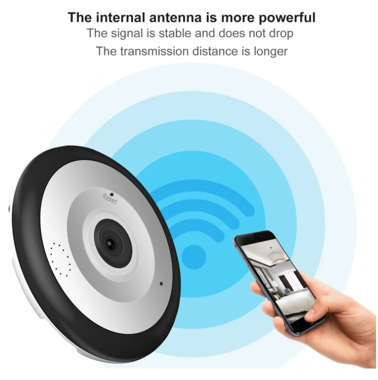 Mobile Phone Remote Wireless Monitor Panoramic HD Panorama 1080P 2mp 360 Degree VR Fisheye wifi ip Camera