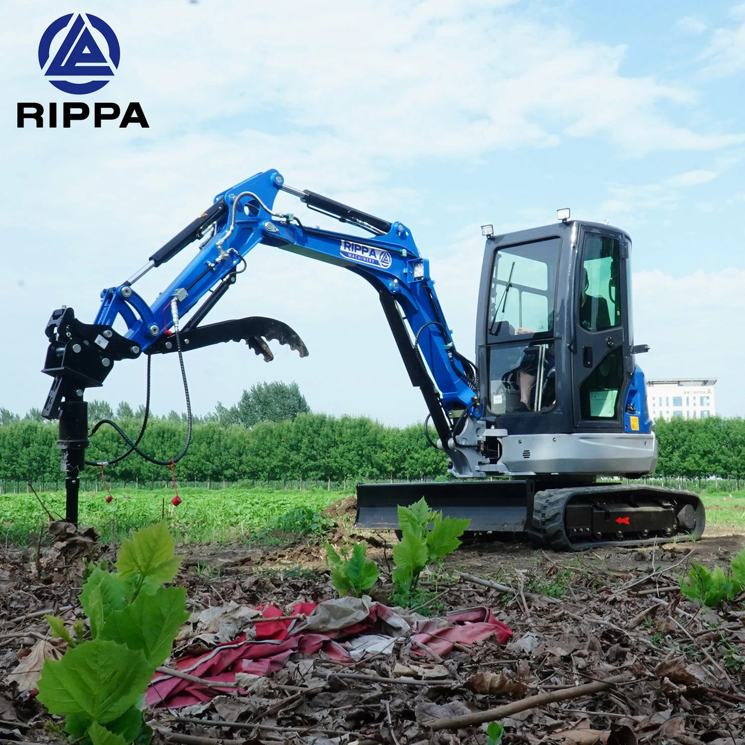 RIPPA Diesel Micro Excavator Earth Moving Machinery EPA Engine Mini Bagger 3.5ton New Farm Small Digger