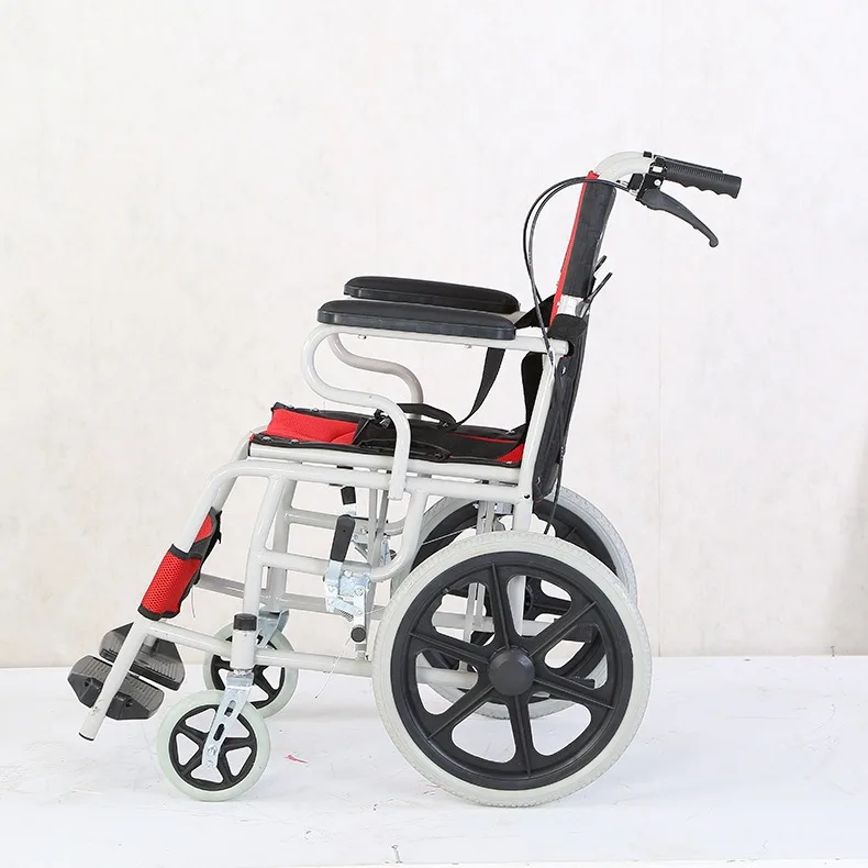 Hot selling elderly light wheelchair folding ultra-lightweight small with toilet