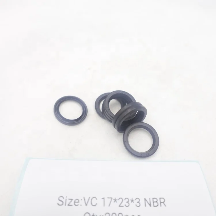 Single lip VC 17x23x3 NBR rubber Covered Springless Oil Seal