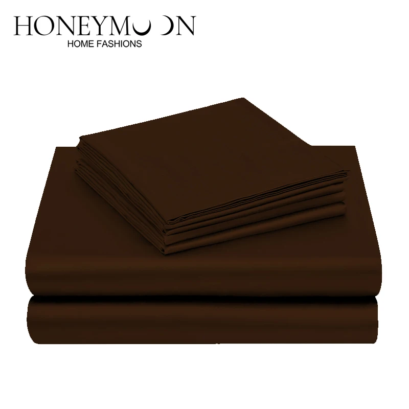 Silky Smooth Satin Sheet Set 4Piece/Satin Fitted Sheet, Flat Sheet, 2 Satin Pillowcase