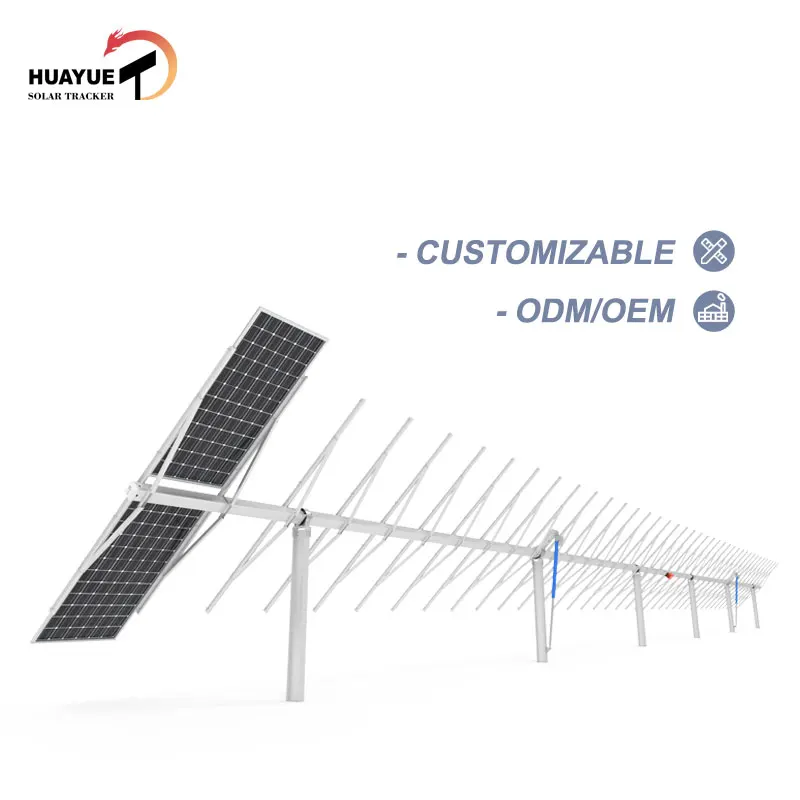 Huayue solar tracker-32kw HYP-2-60PV-78-IR-M-2LD Flat single axis tracker solar tracker sun tracking