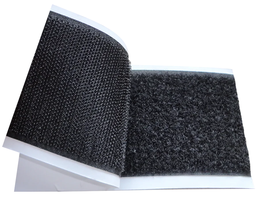 Adjustable  Mounting Tape hook and loop fabric strap with adhesive backing