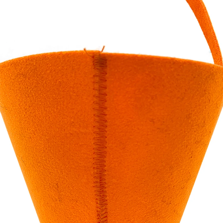OEM Custom Cute Halloween Felt Pumpkin Gift Bucket Candy Basket