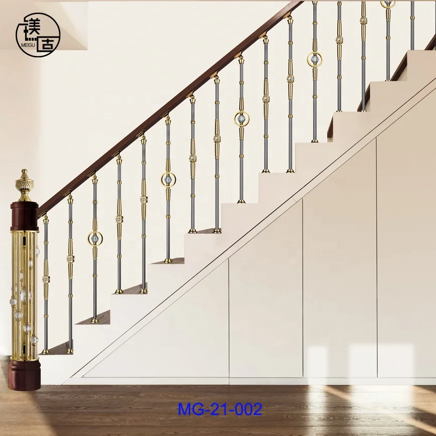 Aluminum interior stair railing