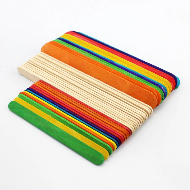 Custom Diy Wooden Toy Ice Cream Stick Food Grade Organic Wooden Ice Cream Sticks Safe for Humans