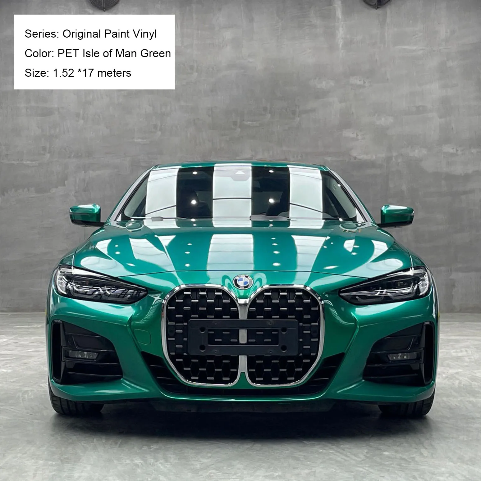 CARKOO High Quality Super Gloss PET Isle of Man Green Color Original Paint Car Wrap Vinyl Film