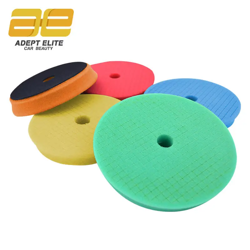 Auto detailing mesh shape remove scratch and swirl paint correction sponge polishing pad car polish pad