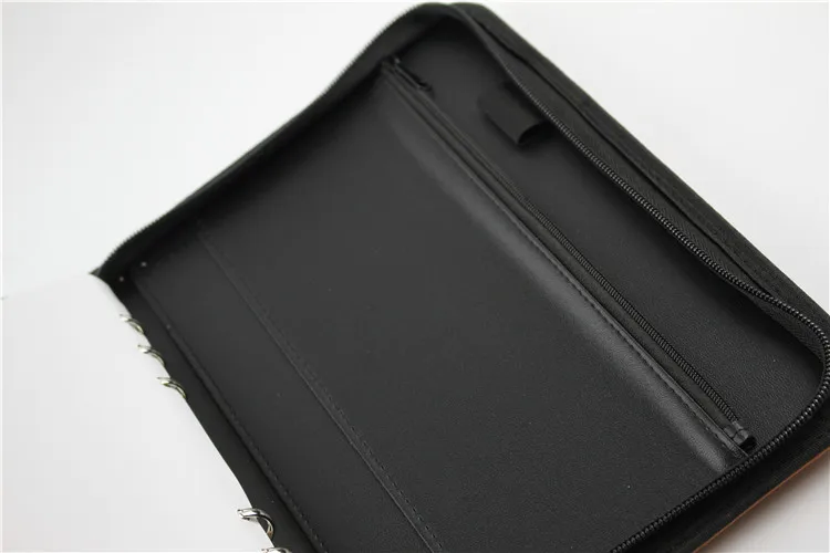 
Good Quality File Folder a5 zipper bag 6 holes ring binder with Calculator notebook folder 