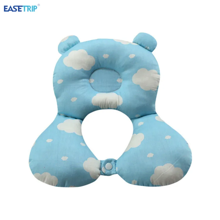 
Custom Flower Cloth Cotton Baby Safety Seat Headrest Neck Support Travel Pillow for Kids 