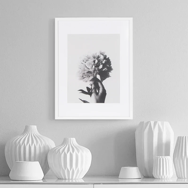 Jinn Home 30x40 белая деревянная фоторамка матовая тонкая граница настенная настраиваемый логотип сублимационный Железный Декор