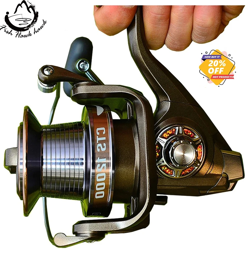 Strong Fishing Reel 30KG Max Drag Spinning Reel  Full Metal  9000-12000 14+1BB Bearing for spinning fishing rod