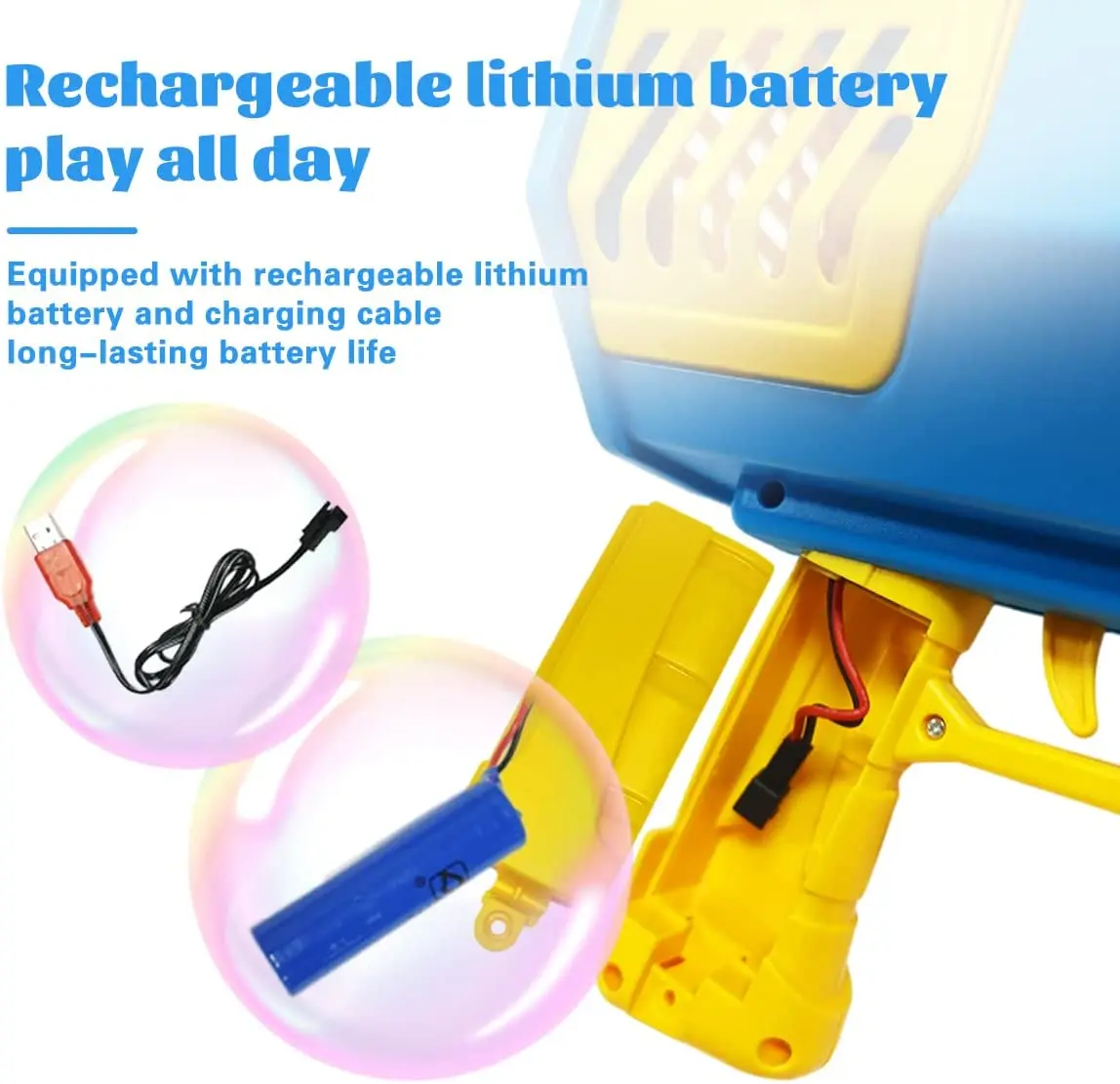 Hot Selling 69 Holes Bubble Bazooka Gun Automatic Bubble Launcher Blaster Machine Blower Maker Gun Outdoor Summer Toy Gun