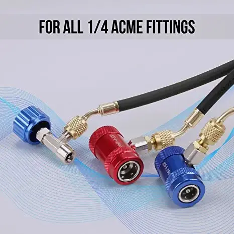 air conditioner Refrigerants Charging hose R410A R32  R134A R22 R404A Black Charging hose With shut off valve