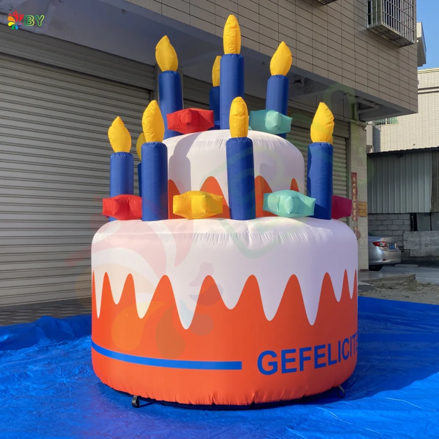 BOYAN Giant 10ft Inflatable Birthday Cake Balloon for Party