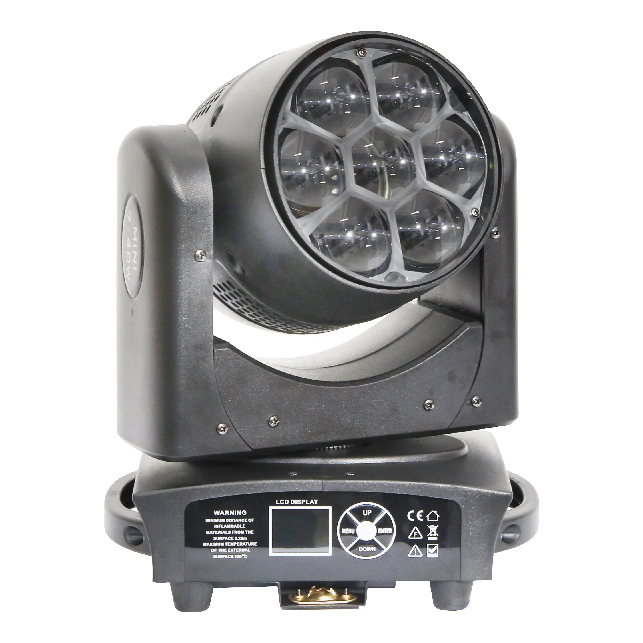 Factory price 7*40W  big bee eye  cto 4 in 1 led beam wash moving head light  rgbw Zoom dmx 512 for  Disco Dj Party Lights