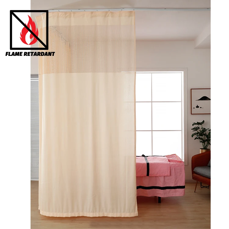 Chống Cháy Vách Ngăn Dùng Một Lần Trần Cubicle Có Thể Giặt Được Y Tế Bảo Mật Vải Cho Rèm Bệnh Viện