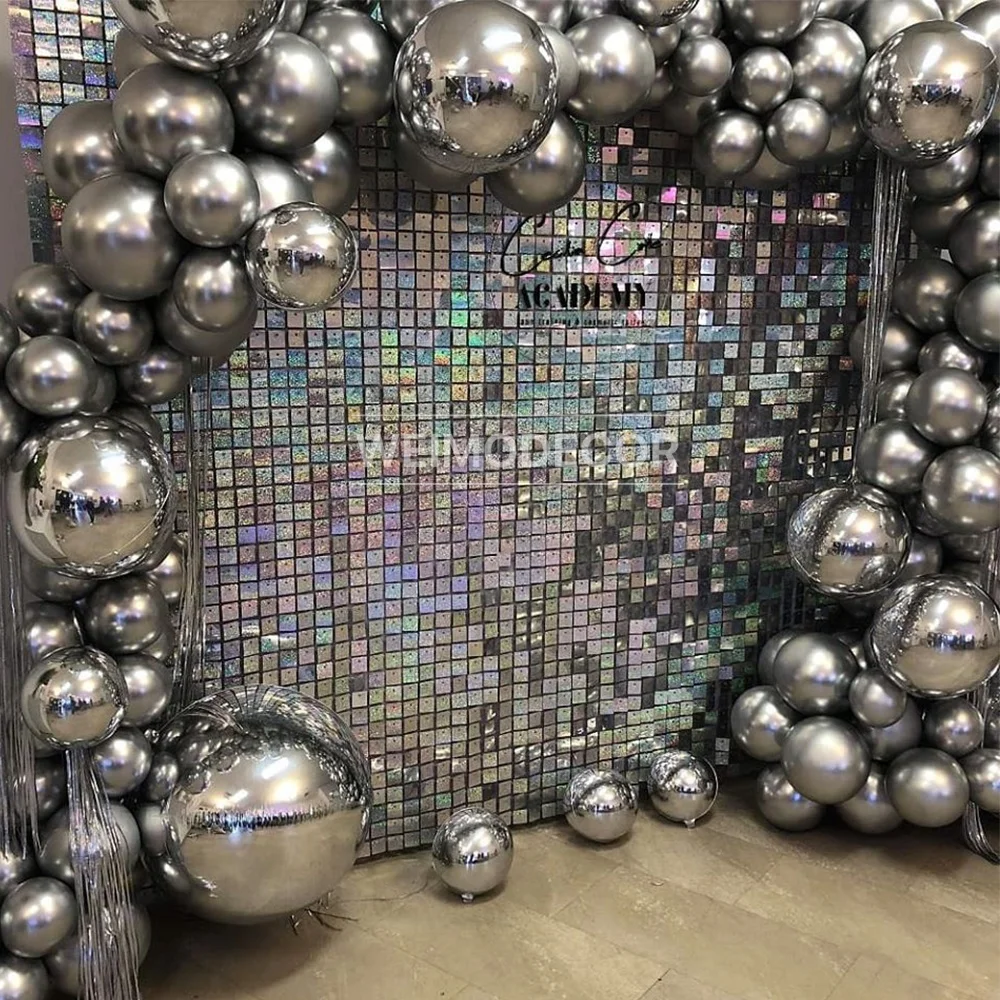 
3d Factory Directly Wholesale Air Active Decoration Pet Decorative Shiny Decor Advertising Board Shimmer Sequin Wall Panel 