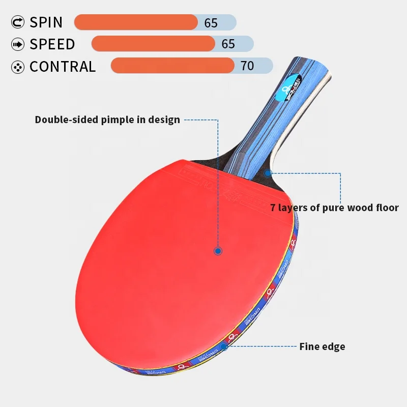 Professional Table Tennis Racket Set Ping Pong Bat